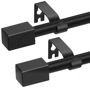2 pack black curtain rods ,48  to 84 inches . Brand new